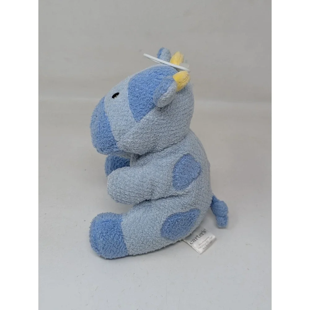 Vintage Carters Prestige Cow Musical Sound Moo Blue‎ Plush Baby Lovey Terry Y2K
